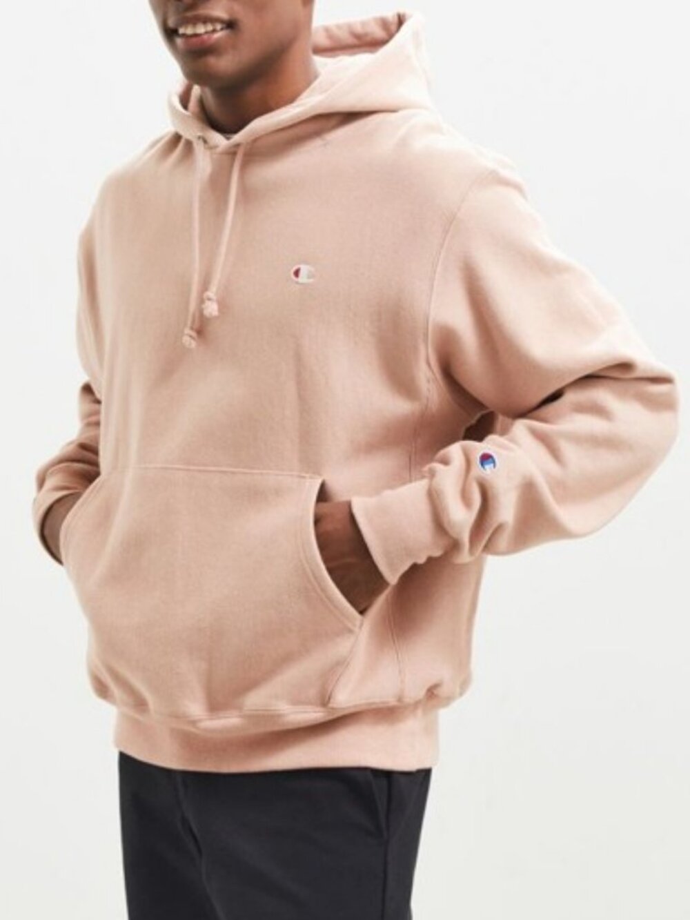 Champion reverse weave hoodie peach unisex size S